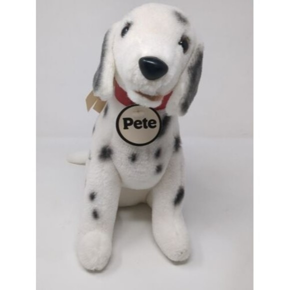 Pete The Coachmen Dalmation Mascot Plush Animal Fair Tags red collar NEW Vintage - Picture 2 of 9